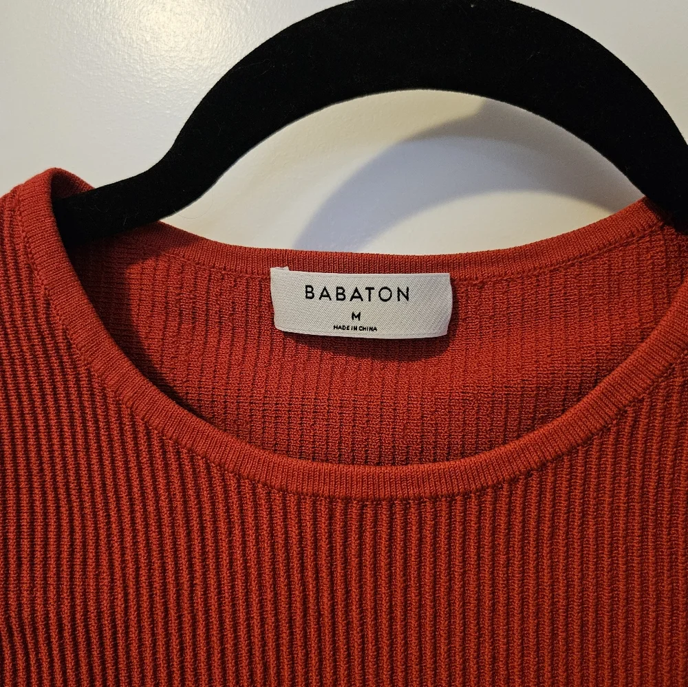 NWT // Babaton Rory Sculpt Knit Racer Ribbed Tank - Miracle Red - Picture 4 of 7